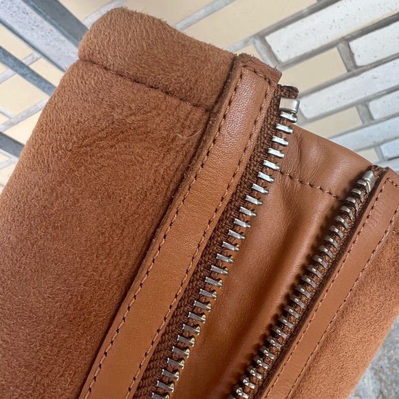 IRO SHEARLING LINED LEATHER/ SUEDE Women JACKET - Picture 10 of 11